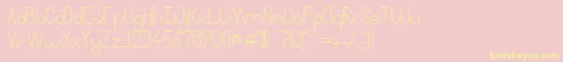 AggressorOutline Font – Yellow Fonts on Pink Background