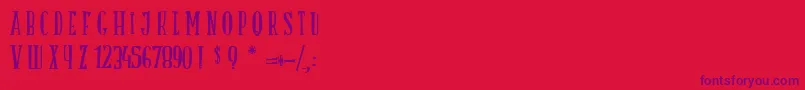 LaTruiteAPapaB Font – Purple Fonts on Red Background