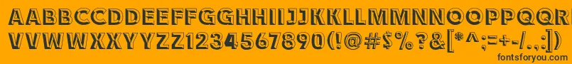 Race1BranntChiseledNcv Font – Black Fonts on Orange Background