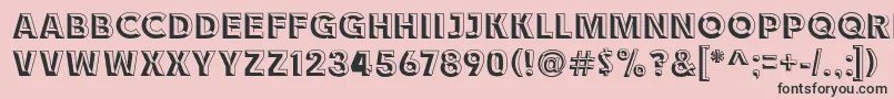 Race1BranntChiseledNcv Font – Black Fonts on Pink Background