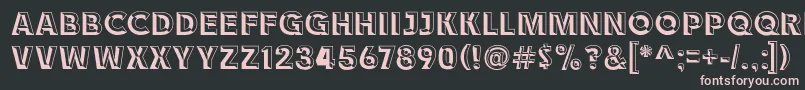 Race1BranntChiseledNcv Font – Pink Fonts on Black Background