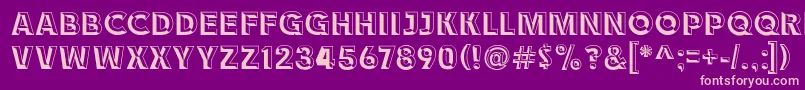Race1BranntChiseledNcv Font – Pink Fonts on Purple Background