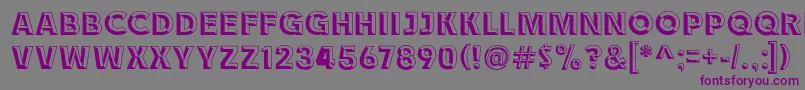 Шрифт Race1BranntChiseledNcv – фиолетовые шрифты на сером фоне