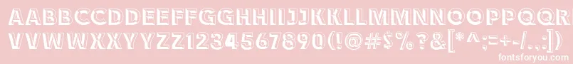 Race1BranntChiseledNcv Font – White Fonts on Pink Background