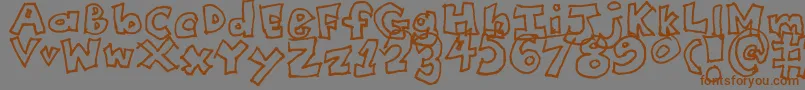 CollegeRa Font – Brown Fonts on Gray Background