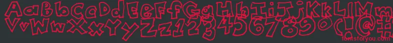 CollegeRa Font – Red Fonts on Black Background