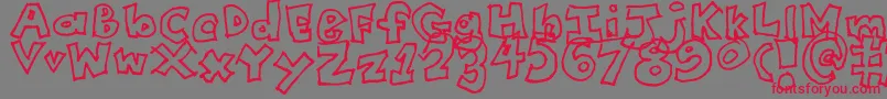 CollegeRa Font – Red Fonts on Gray Background