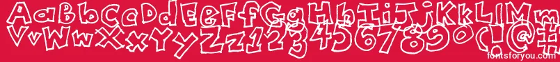 CollegeRa Font – White Fonts on Red Background