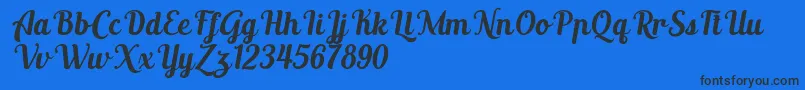 AltoysitalicPersonalOnly Font – Black Fonts on Blue Background