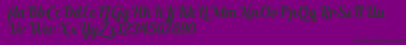 Шрифт AltoysitalicPersonalOnly – чёрные шрифты на фиолетовом фоне