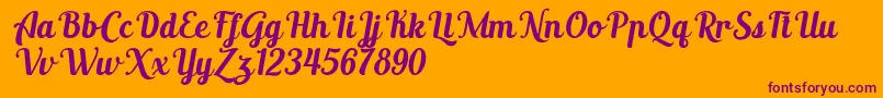 AltoysitalicPersonalOnly-Schriftart – Violette Schriften auf orangefarbenem Hintergrund