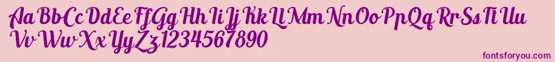 Weitere Informationen zur AltoysitalicPersonalOnly-Schriftart AltoysitalicPersonalOnly-Schriftart – Violette Schriften auf rosa Hintergrund