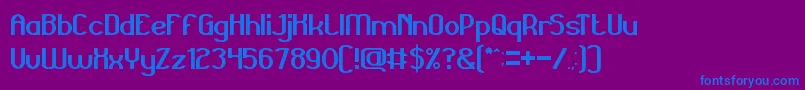 Grand Font – Blue Fonts on Purple Background