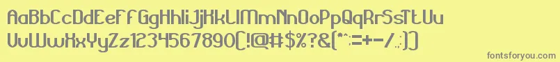 Grand Font – Gray Fonts on Yellow Background