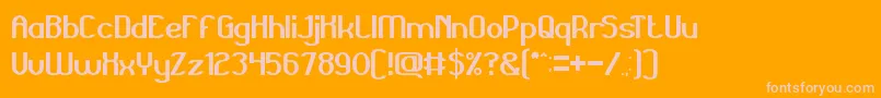 Grand Font – Pink Fonts on Orange Background