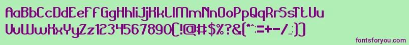 Grand Font – Purple Fonts on Green Background