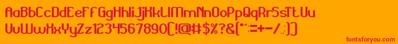 Grand Font – Red Fonts on Orange Background