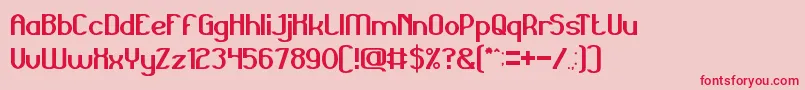 Grand Font – Red Fonts on Pink Background