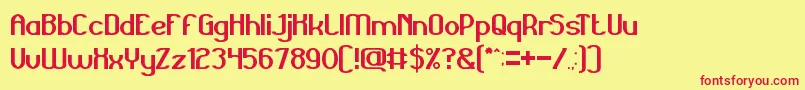 Grand Font – Red Fonts on Yellow Background