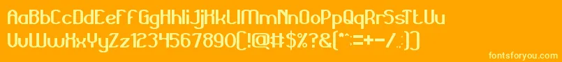 Grand Font – Yellow Fonts on Orange Background