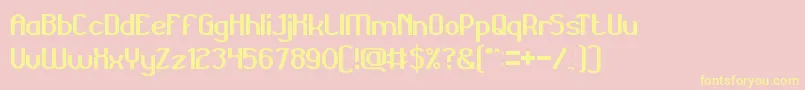 Grand Font – Yellow Fonts on Pink Background