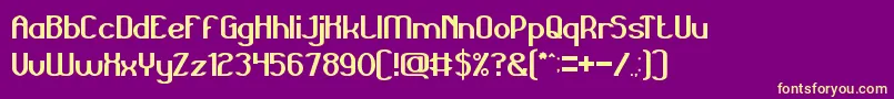 Grand Font – Yellow Fonts on Purple Background