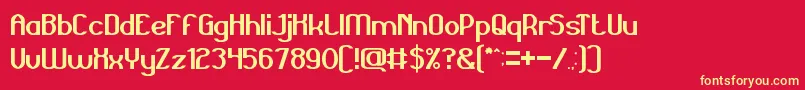 Grand Font – Yellow Fonts on Red Background