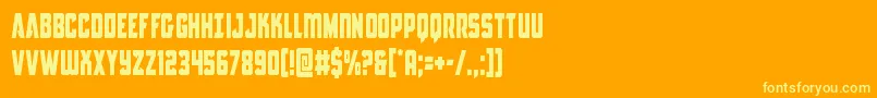 Antillescond Font – Yellow Fonts on Orange Background