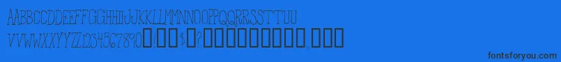 FromTheWoods Font – Black Fonts on Blue Background