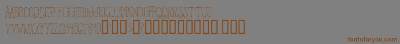 FromTheWoods Font – Brown Fonts on Gray Background