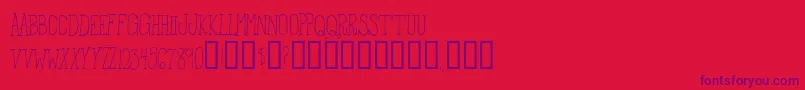 FromTheWoods Font – Purple Fonts on Red Background