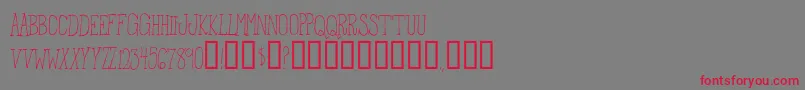 FromTheWoods Font – Red Fonts on Gray Background