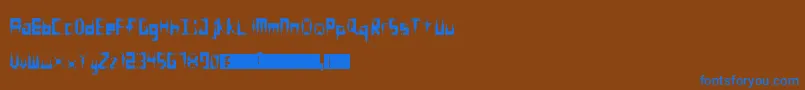 Шрифт Equalizer – синие шрифты на коричневом фоне