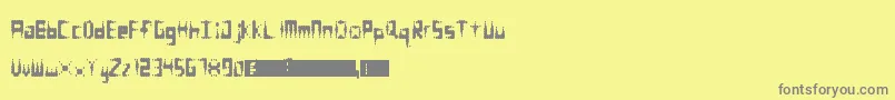 Equalizer Font – Gray Fonts on Yellow Background
