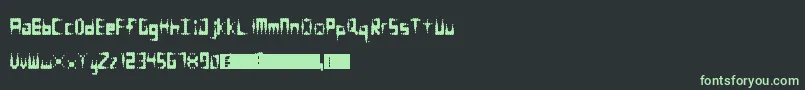 Fonte Equalizer – fontes verdes em um fundo preto
