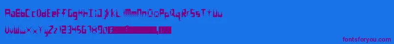 Fonte Equalizer – fontes roxas em um fundo azul