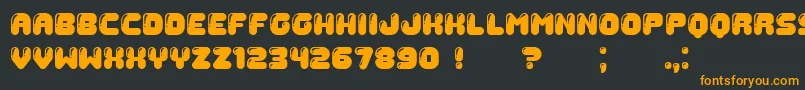 Gummy Font – Orange Fonts on Black Background