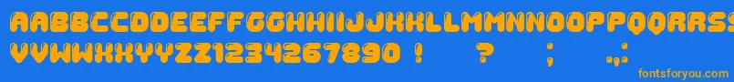 Gummy Font – Orange Fonts on Blue Background