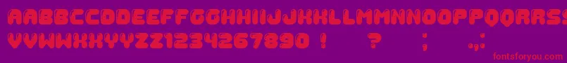 Gummy Font – Red Fonts on Purple Background