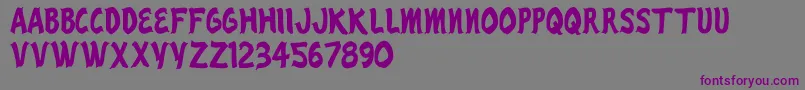 RenoCasino Font – Purple Fonts on Gray Background