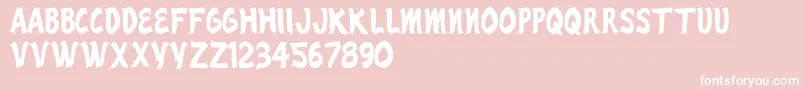 RenoCasino Font – White Fonts on Pink Background