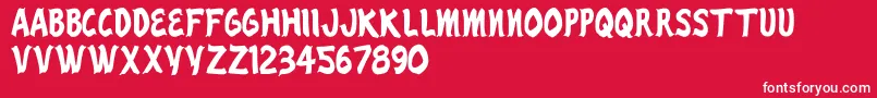 RenoCasino Font – White Fonts on Red Background