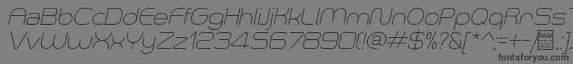 SmushLightItalicDemo Font – Black Fonts on Gray Background