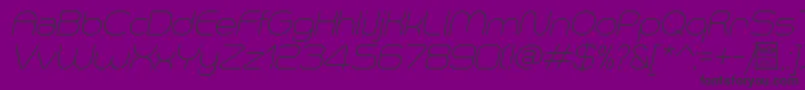 SmushLightItalicDemo Font – Black Fonts on Purple Background