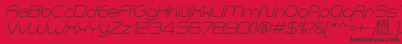SmushLightItalicDemo Font – Black Fonts on Red Background