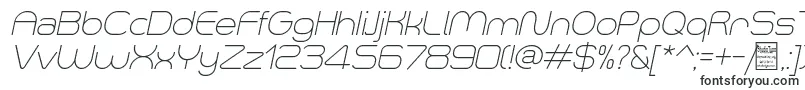 SmushLightItalicDemo-fontti – Insinöörifontit