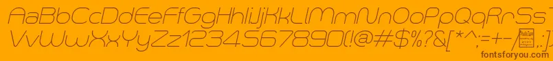 SmushLightItalicDemo Font – Brown Fonts on Orange Background