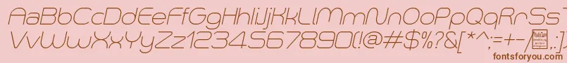 SmushLightItalicDemo Font – Brown Fonts on Pink Background