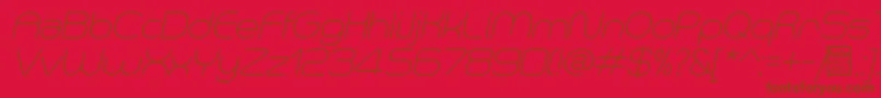 SmushLightItalicDemo Font – Brown Fonts on Red Background