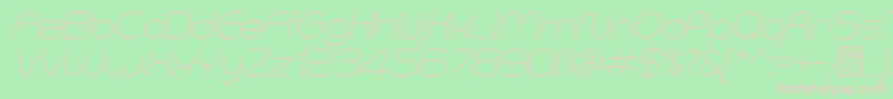 SmushLightItalicDemo Font – Pink Fonts on Green Background